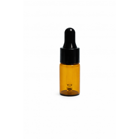 Stikla pudele ar pipeti, brūna, 3ml