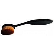 Oval powder brush for liquid and powder textures